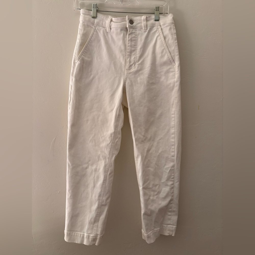 Everlane Women's Cream Straight Leg Pants